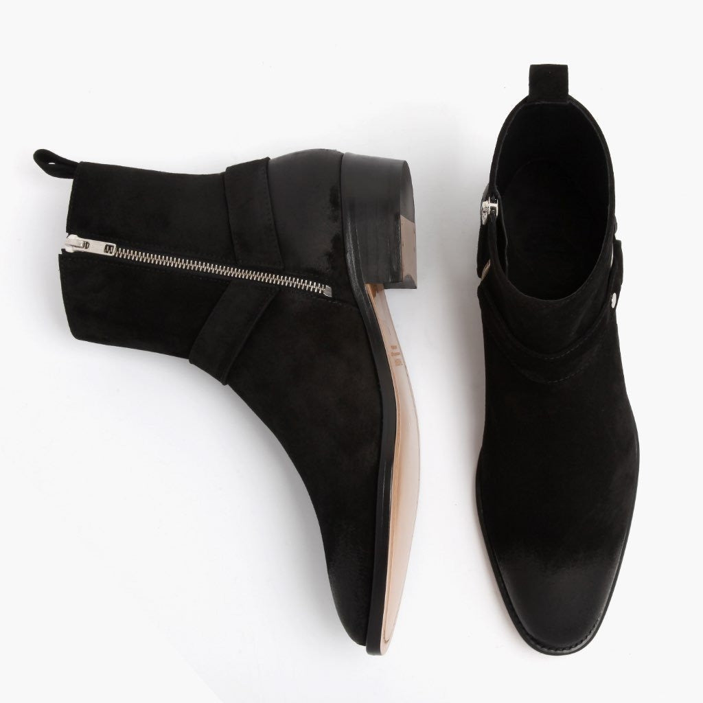 [S] Harness | Black Suede