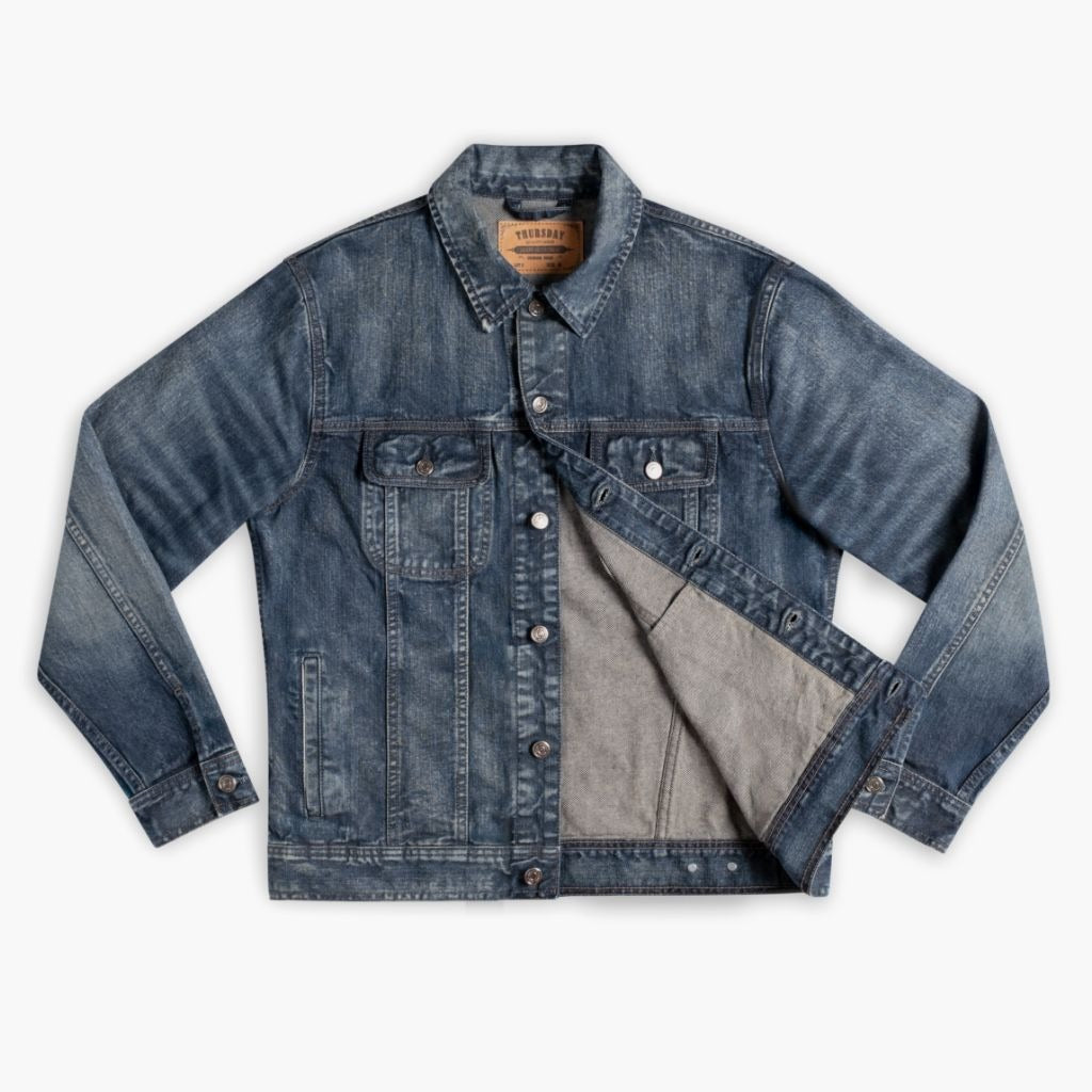 Denim Trucker Jacket | Faded Indigo