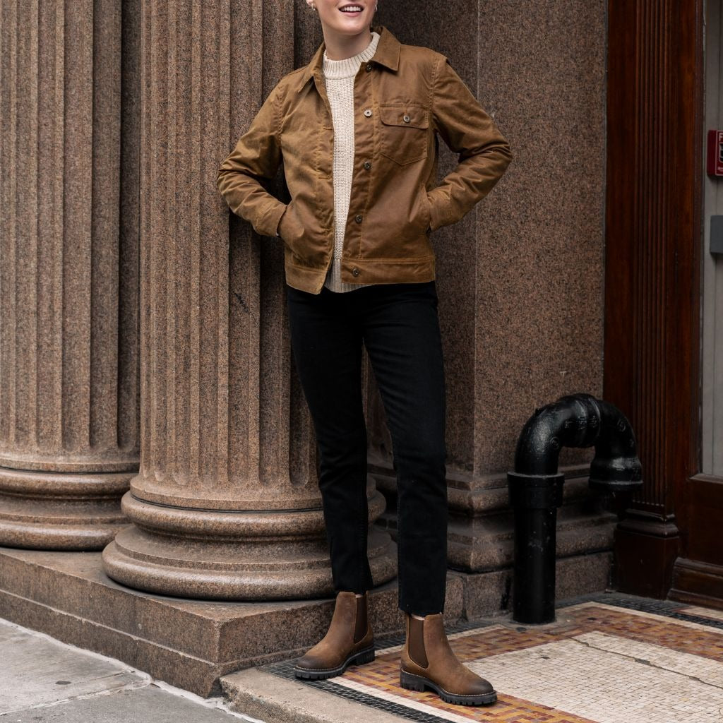 Waxed Canvas Field Jacket | Khaki