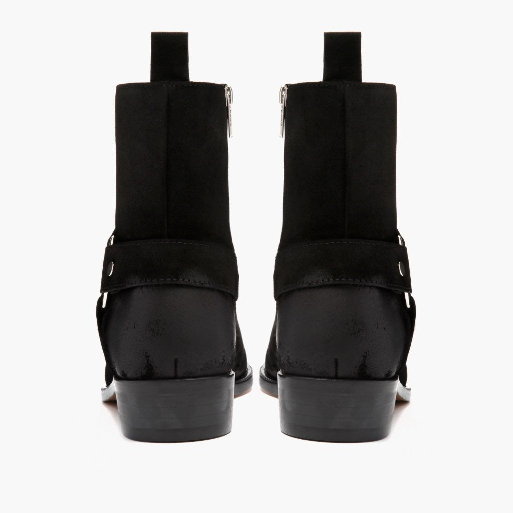 [S] Harness | Black Suede