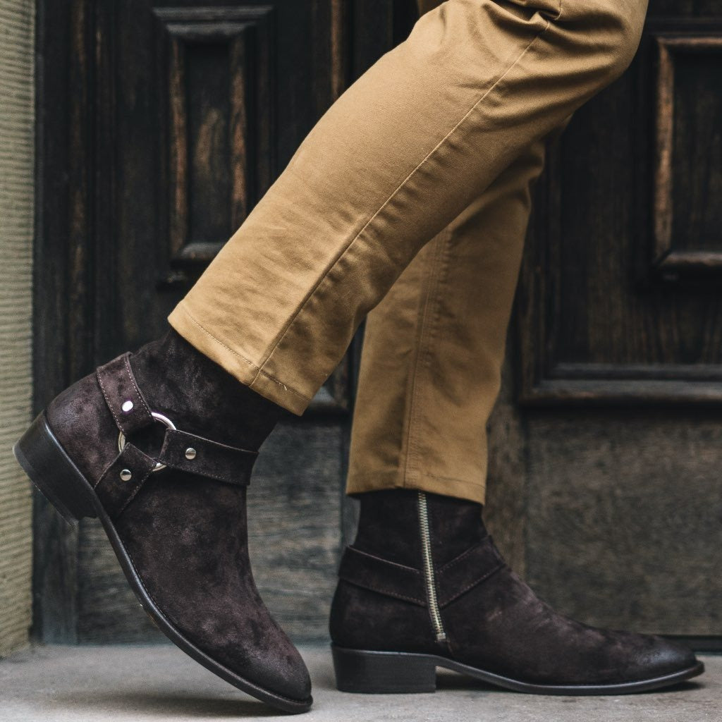 [S] Harness | Dark Brown Suede