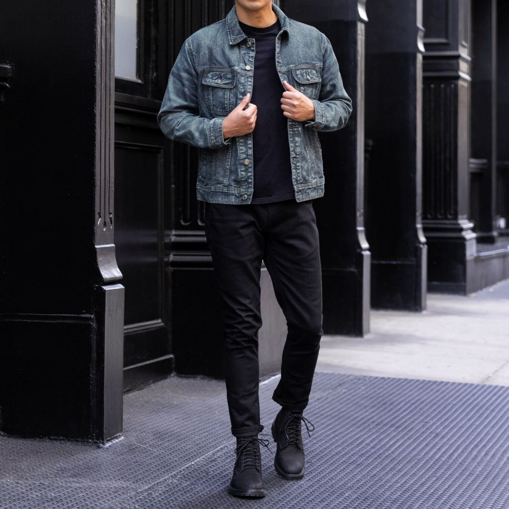 Denim Trucker Jacket | Faded Indigo