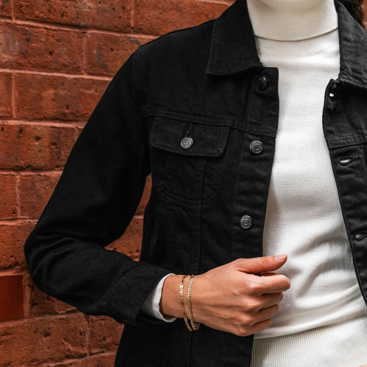 Denim Trucker Jacket | Black