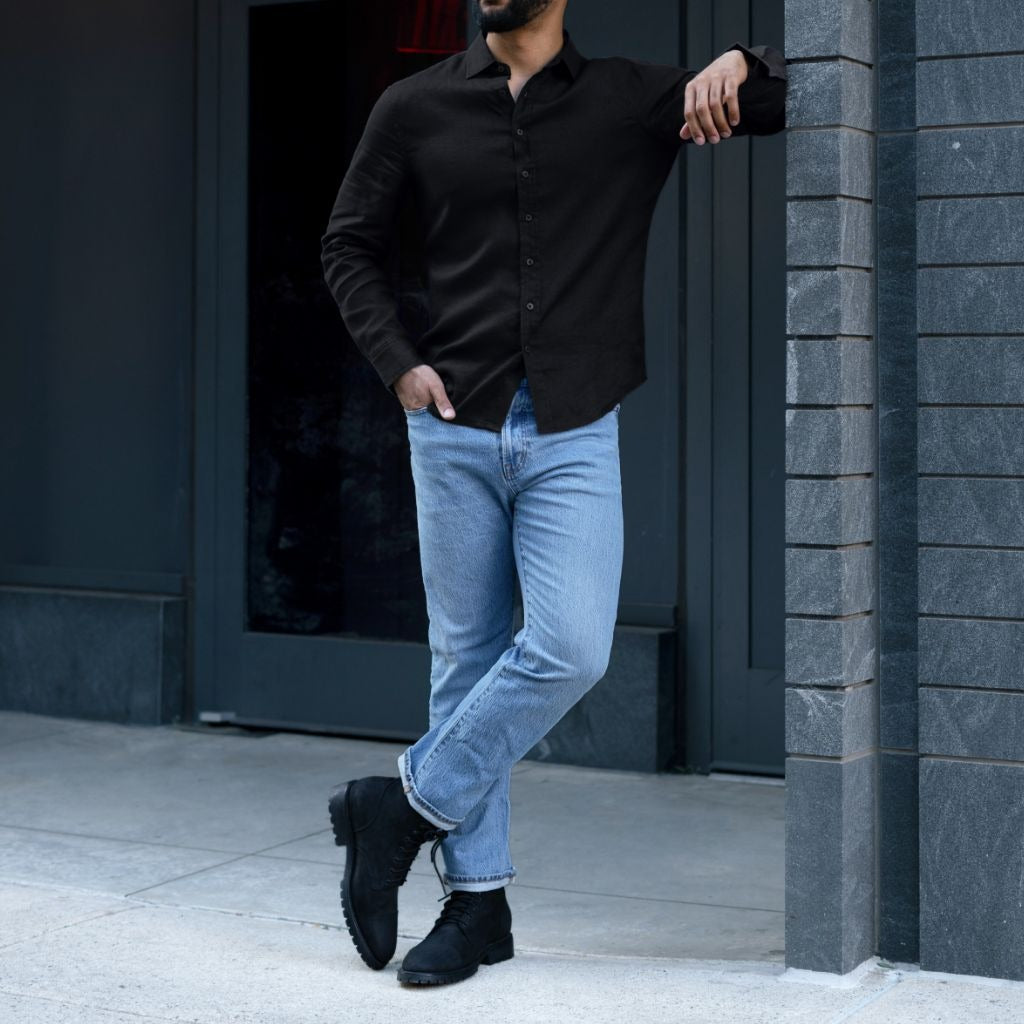 Linen Shirt | Black