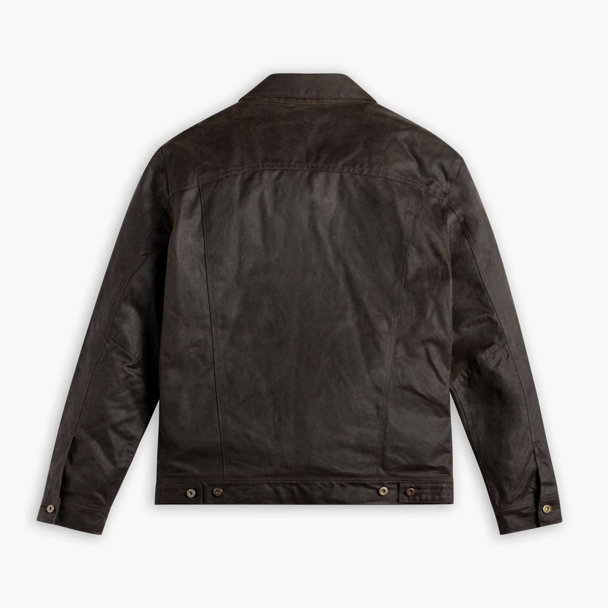 Waxed Trucker Jacket | Dark Olive