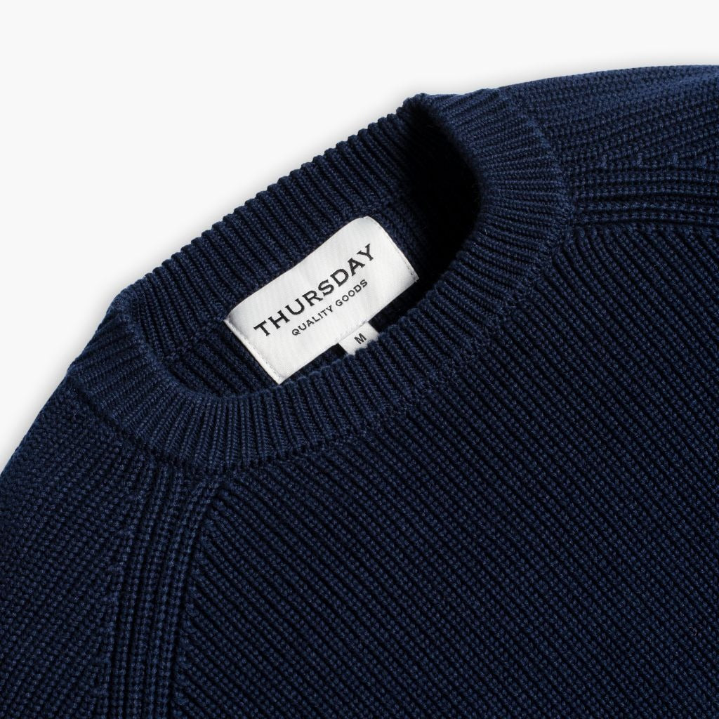 Ribbed Crewneck | Navy