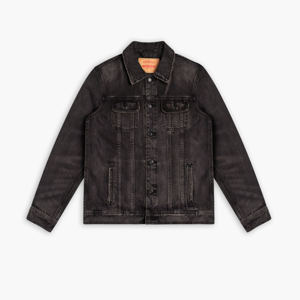 Denim Trucker Jacket | Faded Black